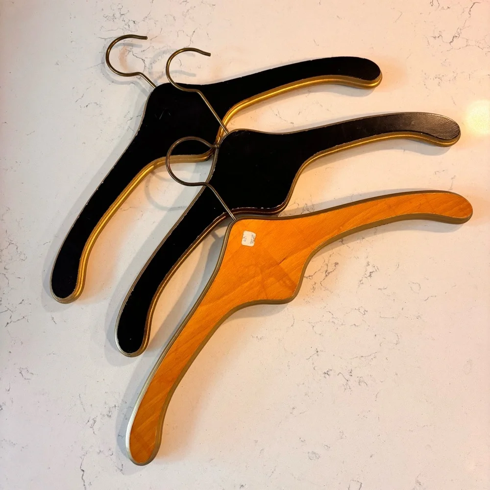 Set of 3 Mid Century Modern Wooden Hangers